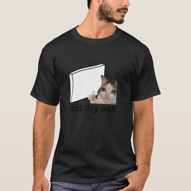 Camiseta Me Comí Un Meme De Gato Llorante Y Gracioso En La  (Anverso)