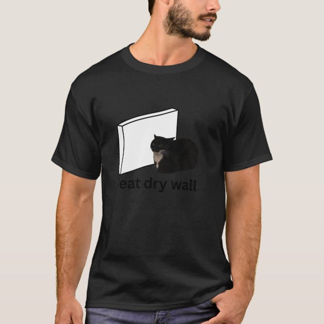 Camiseta Me Comí Un Muro Seco Gracioso Meme De Gato Camiset (Anverso)