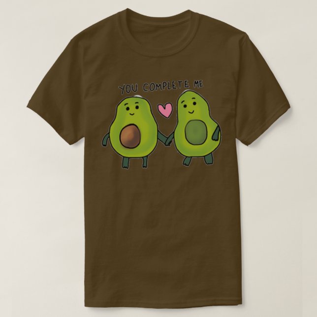 Camiseta me completa aguacate 2 (Diseño del anverso)