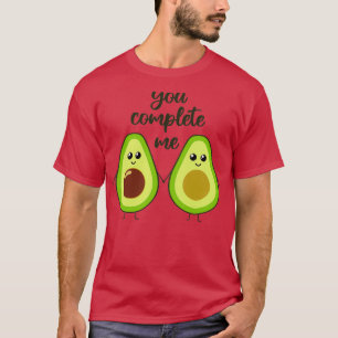 Camiseta Me completa el lindo aguacate agarrado de manos