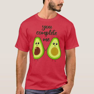 Camiseta Me completa el lindo aguacate agarrado de manos