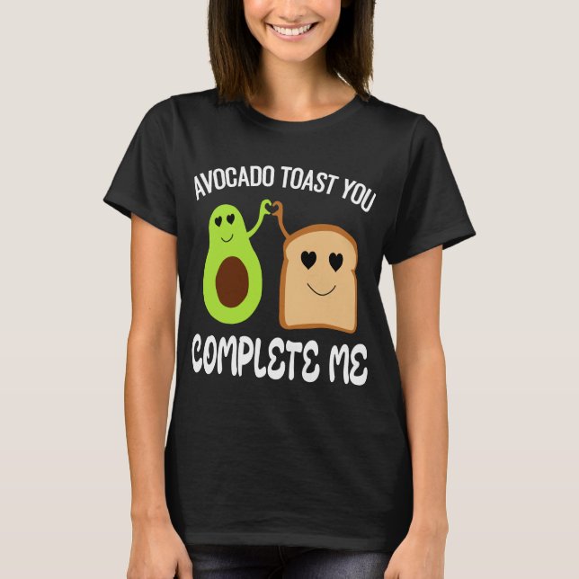 Camiseta me completa la tostada de aguacate, Valentín aguac (Anverso)