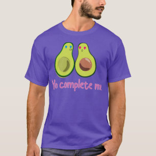 Camiseta me completas aguacate Valentine Shirt love birds