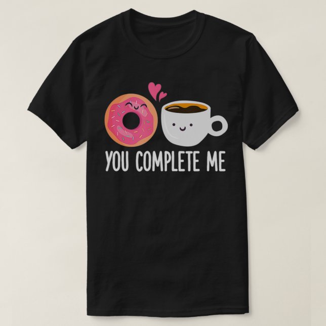 Camiseta Me Completas Donut Café Funny Doughnut Hole K (Diseño del anverso)