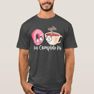 Camiseta Me completas el gracioso café Kawaii y el Doughnut