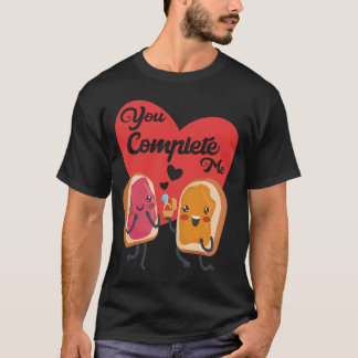 Camiseta Me Completas La Comida San Valentín Tostada Jam Pe