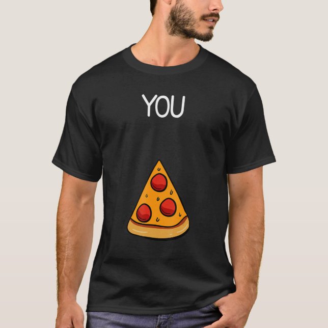 Camiseta Me Completas Pizza Lover Correspondiente Valente P (Anverso)