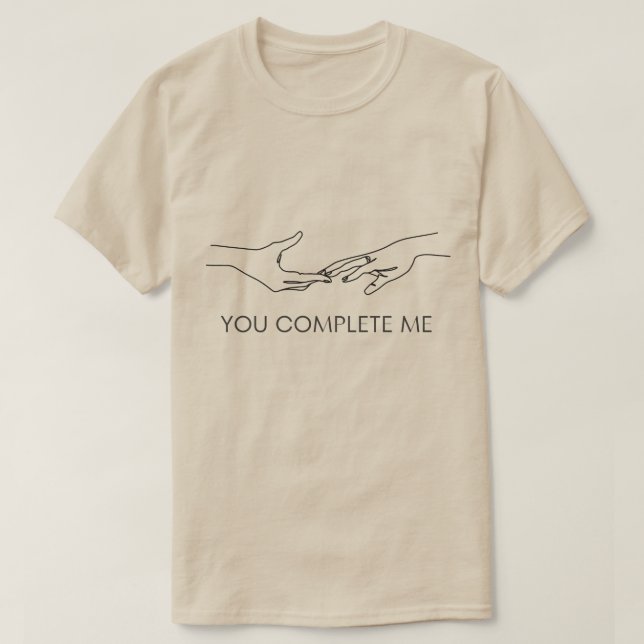 Camiseta me completaste (Diseño del anverso)
