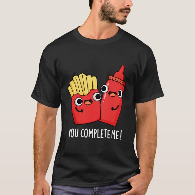 Camiseta Me Completó Divertido Pun De Comida (Anverso)