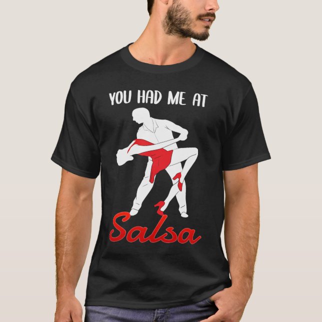 Camiseta Me conquistaste bailando salsa Bailarín (Anverso)