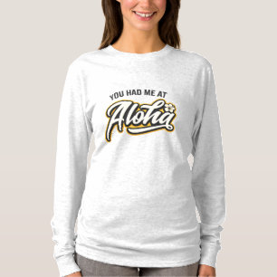 Camiseta Me conquistaste con Aloha – Tipografía de guión tr