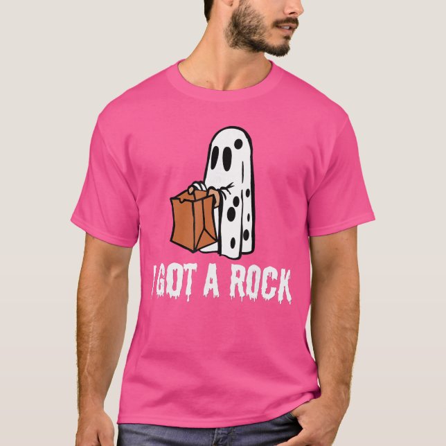 Camiseta Me Conseguí Una Roca Halloween divertido (Anverso)