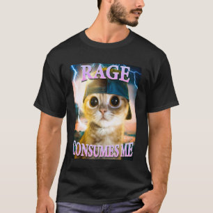 Camiseta Me consume la ira divertida del gato