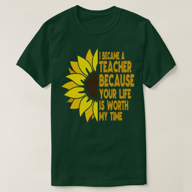 Camiseta me convertí en profesor de vuelta a la escuela 100 (Diseño del anverso)