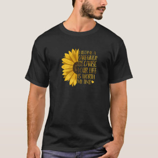 Camiseta Me Convirtí En Cuidador Porque Tu Vida Vale La Pen