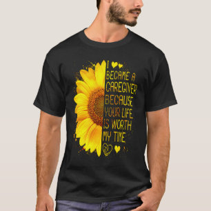 Camiseta Me Convirtí En Cuidador Porque Tu Vida Vale La Pen
