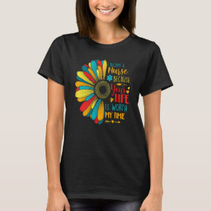 Camiseta Me Convirtí En Una Enfermera Porque Tu Vida Vale M