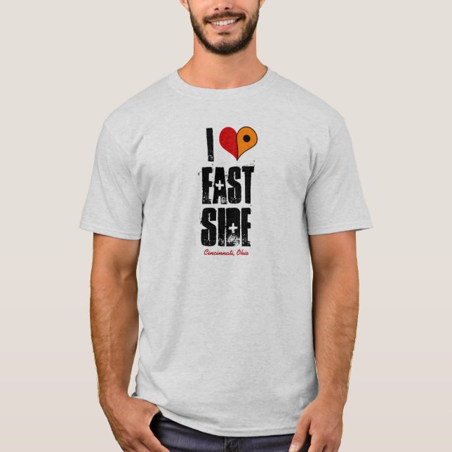 Camiseta Me [Corazón] el lado este (Anverso)