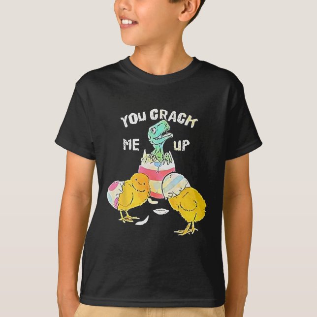 Camiseta Me Crack Con Dino Egg Funny Easter (Anverso)
