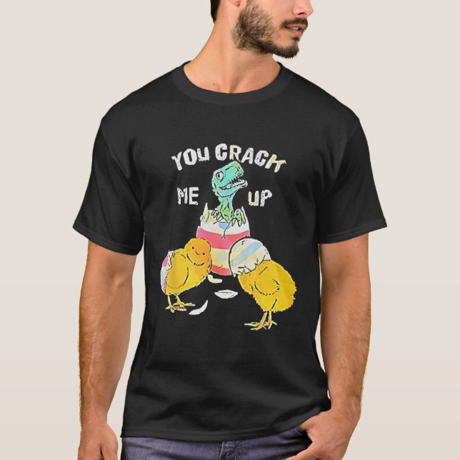 Camiseta Me Crack Con Dino Egg Funny Easter (Anverso)