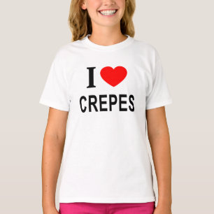 Camiseta Me ❤️ CREPES amo crepes me encantan crepes