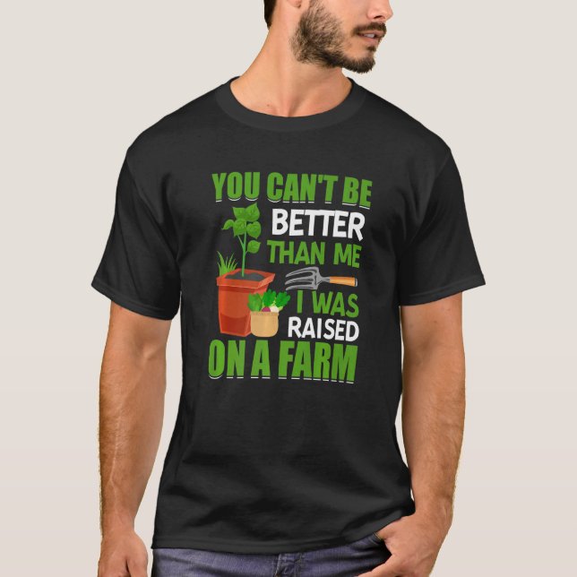 Camiseta Me Criaron En Tractor Graphi, Granjero Agrícola (Anverso)
