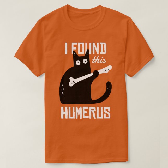 Camiseta Me Da Miedo Que Este Humerus Cat Black De Medi Hum (Diseño del anverso)
