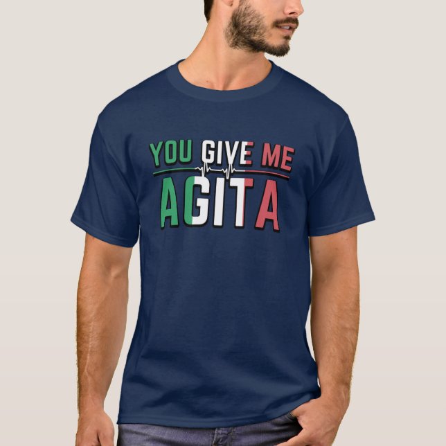 Camiseta Me das Agita|Humor de Stunad y Agita (Anverso)