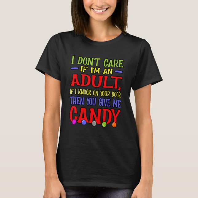 Camiseta Me Das Candy Halloween Calabaza Ghost Skeleton (Anverso)