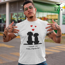 Camiseta Me desagrada mi novia cute pareja de perros de San