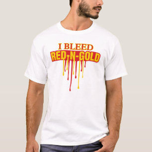 Camiseta Me Desangro Rojo y Dorado