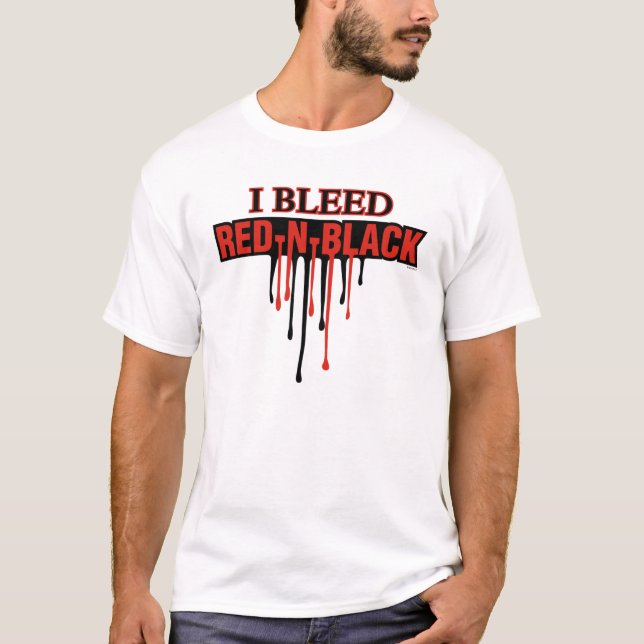 Camiseta Me desangro rojo y negro (Anverso)