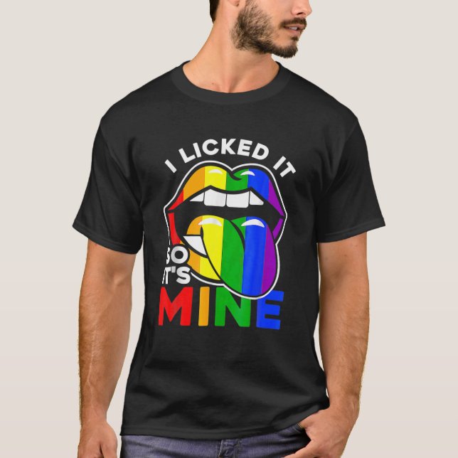 Camiseta Me di cuenta de que es mi LGBTQ levanta el arcoiri (Anverso)