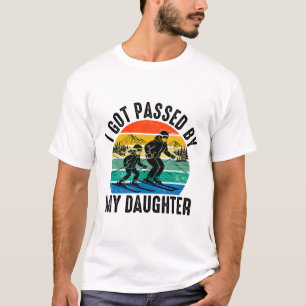 Camiseta Me dieron un ped por mi hija Divertido esquí Retro