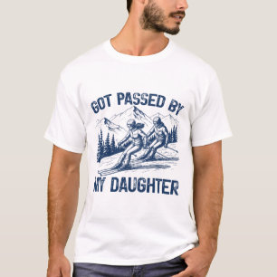 Camiseta Me dieron un ped por mi hija Retro divertido esquí