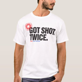 Camiseta Me dispararon. Dos veces. vacuna vacunada