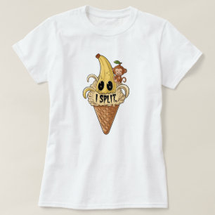 Camiseta Me divido, lindo grito de hielo bananero