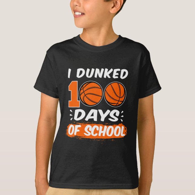 Camiseta Me Dormí 100 Días De Básquetbol Escolar (Anverso)