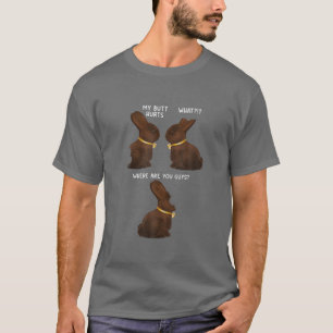 Camiseta Me duele el culo gracioso meme de conejito de choc