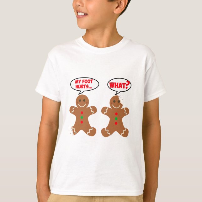 Camiseta Me duele el pie los graciosos Navidades del hombre (Anverso)