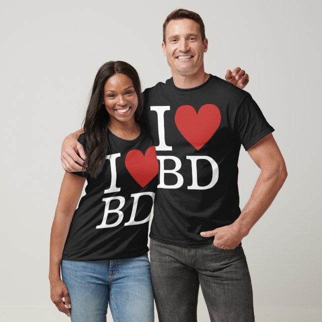 Camiseta Me ❤️ el BD (por los empleados del departamento de (Unisexo)