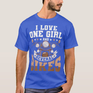 Camiseta Me Encanta 1 Chica Y Varias Bicicletas - Gracioso 
