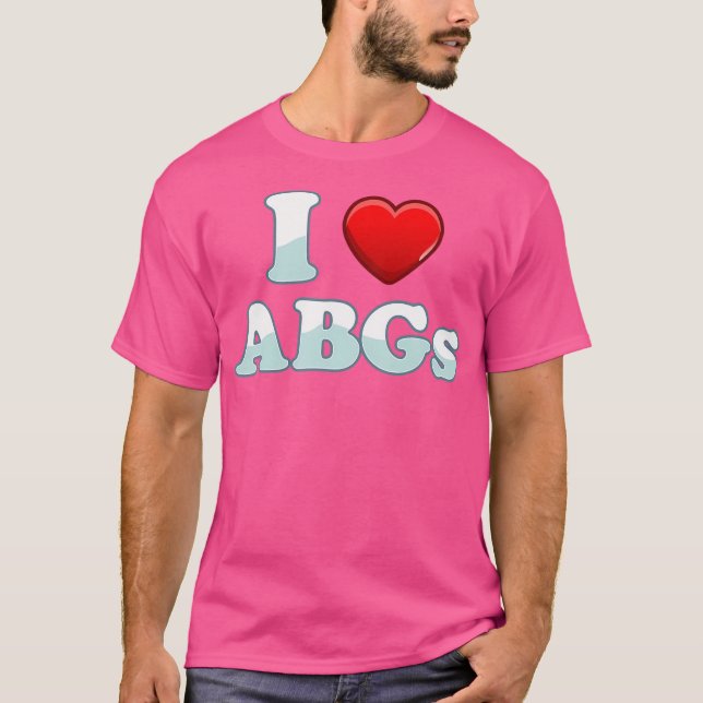 Camiseta Me Encanta Abgs Corazón Funny Pareja Abg Día de Sa (Anverso)