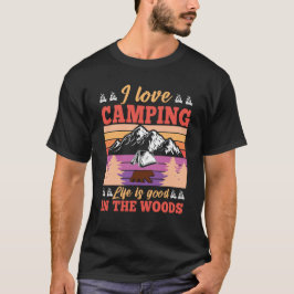 Camiseta Me encanta acampar Camping Funny Camping Outdoor C