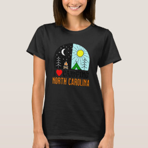 Camiseta Me encanta acampar Carolina del Norte América al a