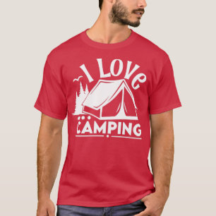 Camiseta Me encanta acampar divertidos camping