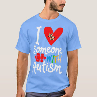 Camiseta Me Encanta Alguien Con Autismo Concienciación Leop