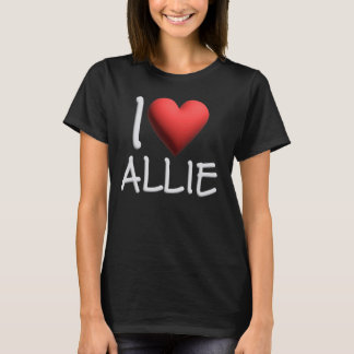 Camiseta Me encanta Allie Name Chica personalizada Woman Fr