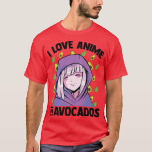 Camiseta Me Encanta Anime Y Aguacates Kawaii Blushing Otaku