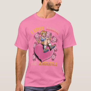 Camiseta Me Encanta Anime Y Axolotls - Chica Cute Del Coraz